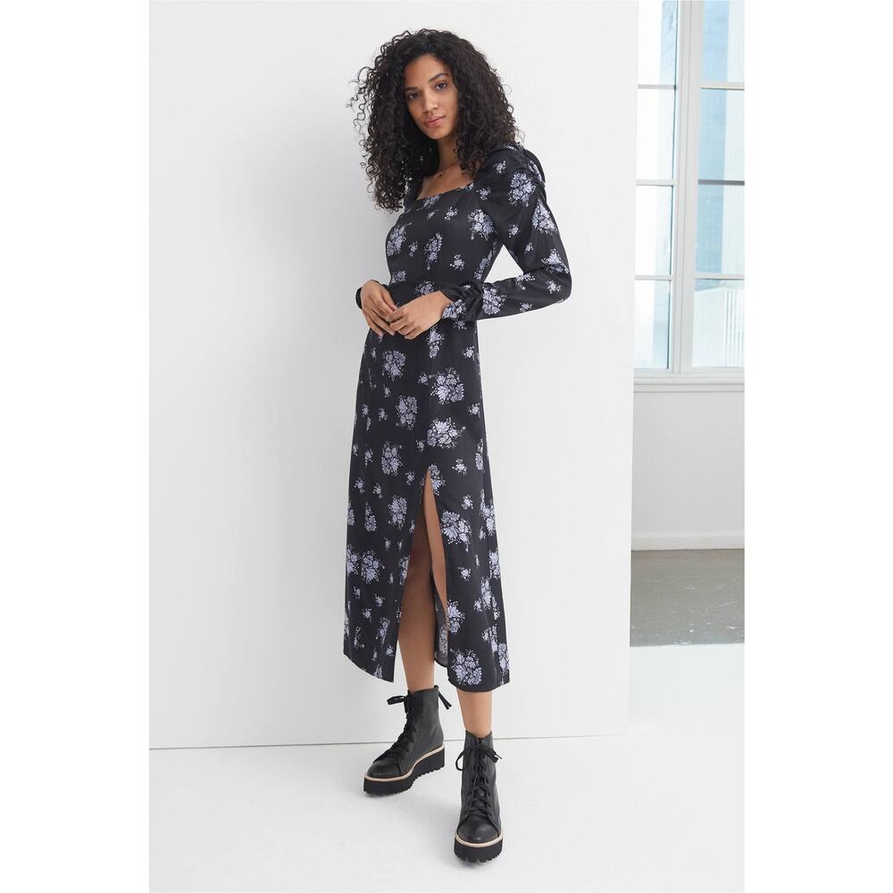 New Anthropologie Hedy Ruffled Midi Dress by Maeve $168 SIZE 8 Floral Boho - Picture 2 of 4